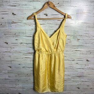 Banana Republic Silk Midi Dress Size 4  yellow